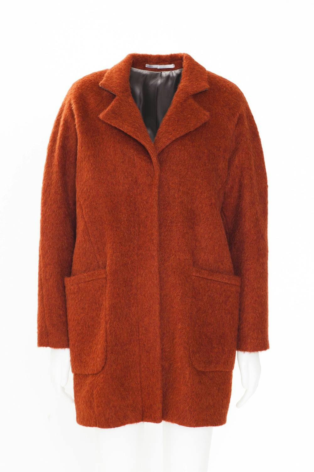 Rust kåpe i ull fra Tiger, kr 3999.